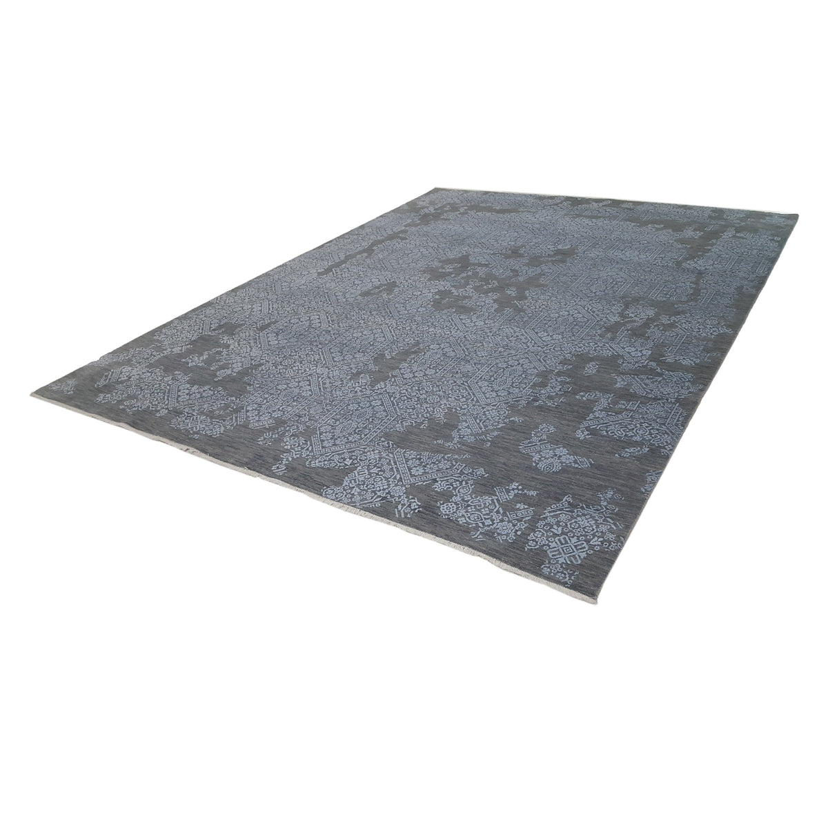 Pacific Erase 40232 Grey Silver Modern Hand Knotted Rug