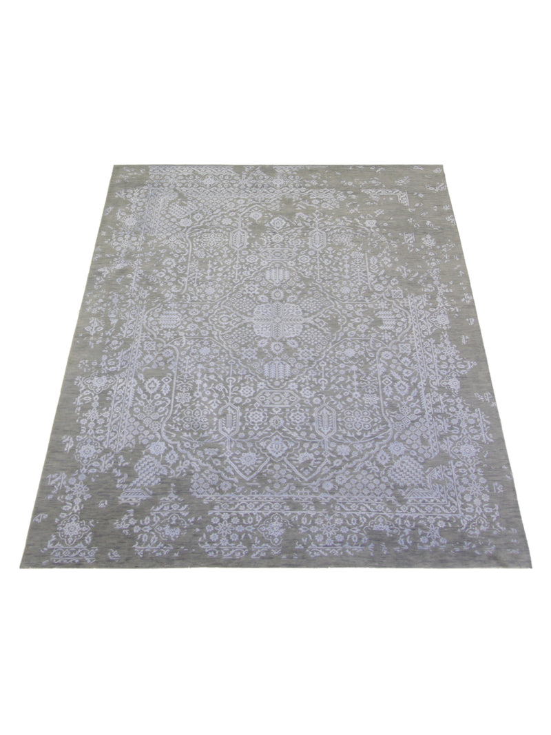 Pacific Erase 40238 Silver Sky Modern Hand Knotted Rug