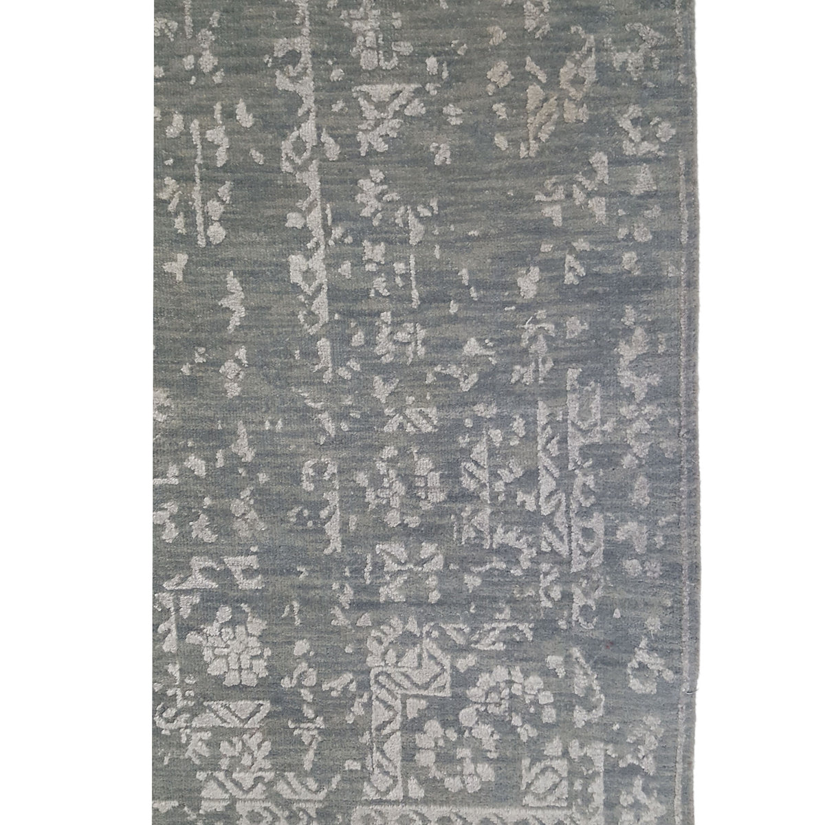 Pacific Erase 40257 Grey Silver Modern Hand Knotted Rug
