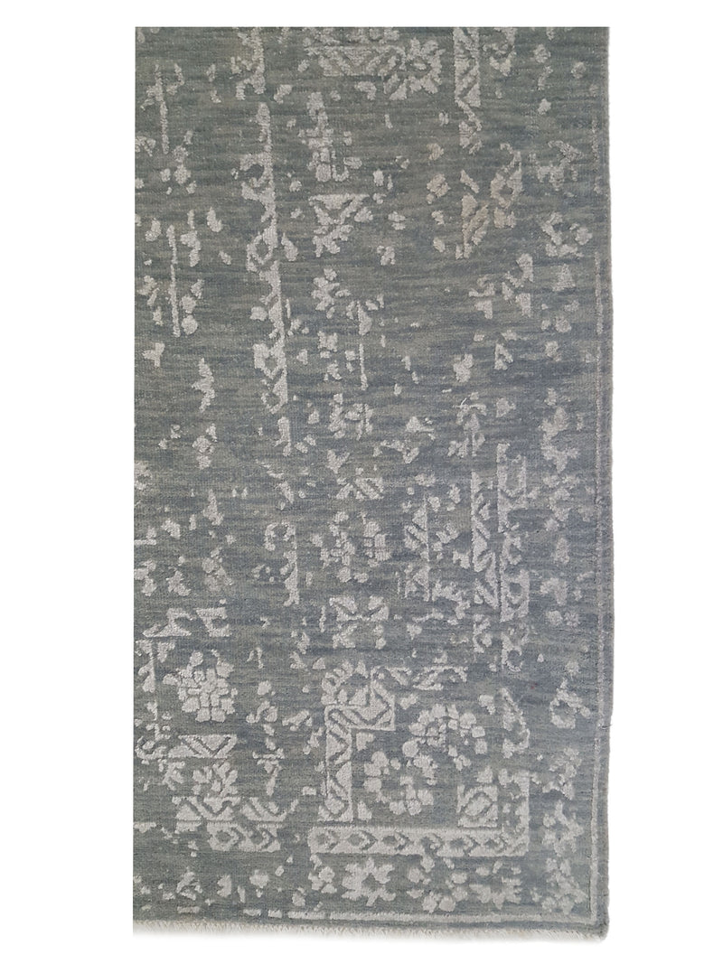 Pacific Erase 40257 Grey Silver Modern Hand Knotted Rug