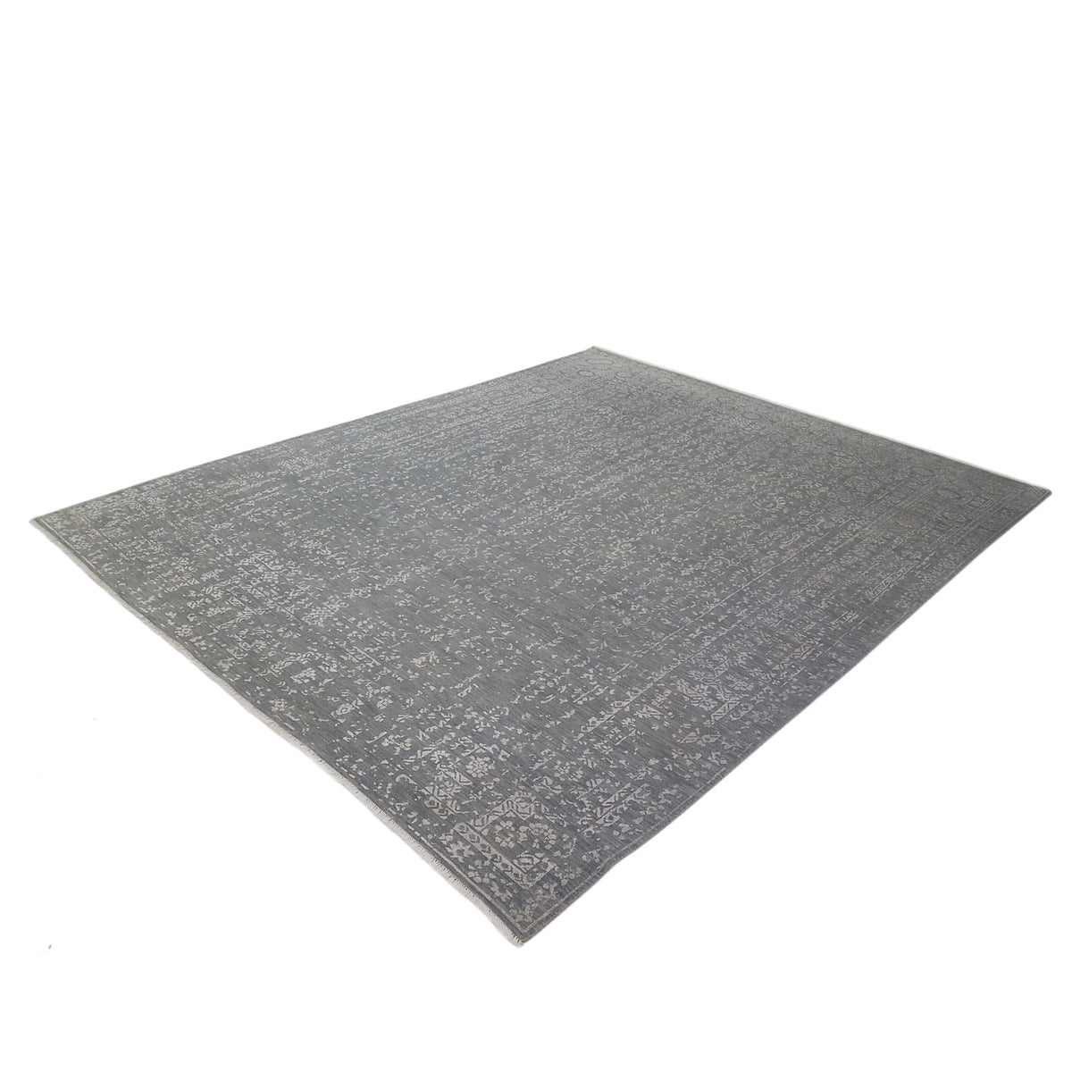 Pacific Erase 40257 Grey Silver Modern Hand Knotted Rug