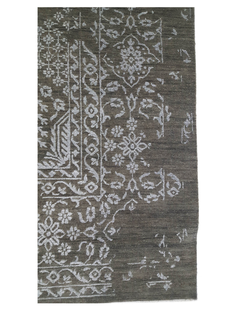 Pacific Erase 40265 Charcoal Silver Modern Hand Knotted Rug