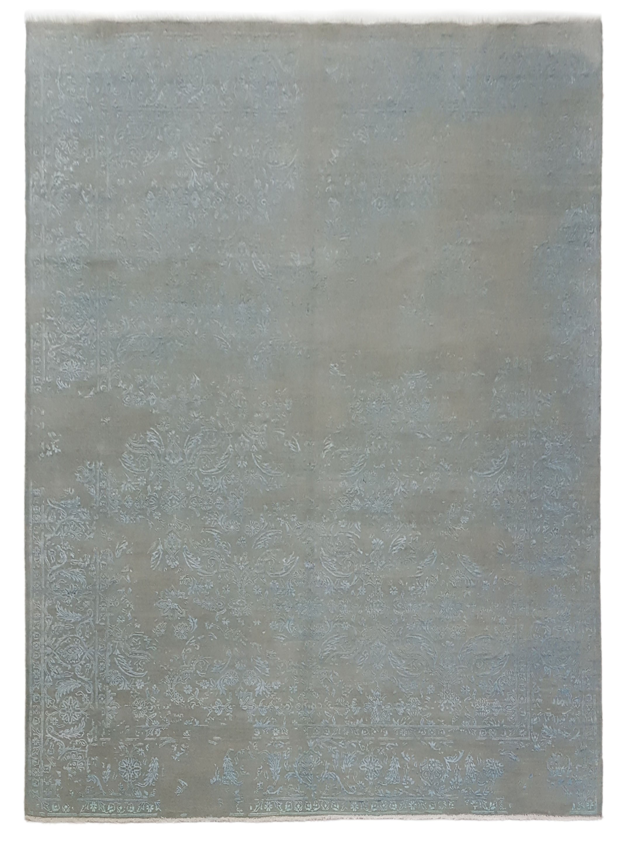 Pacific Erase 40273 Sky Blue Modern Hand Knotted Rug – Pacific Rugs