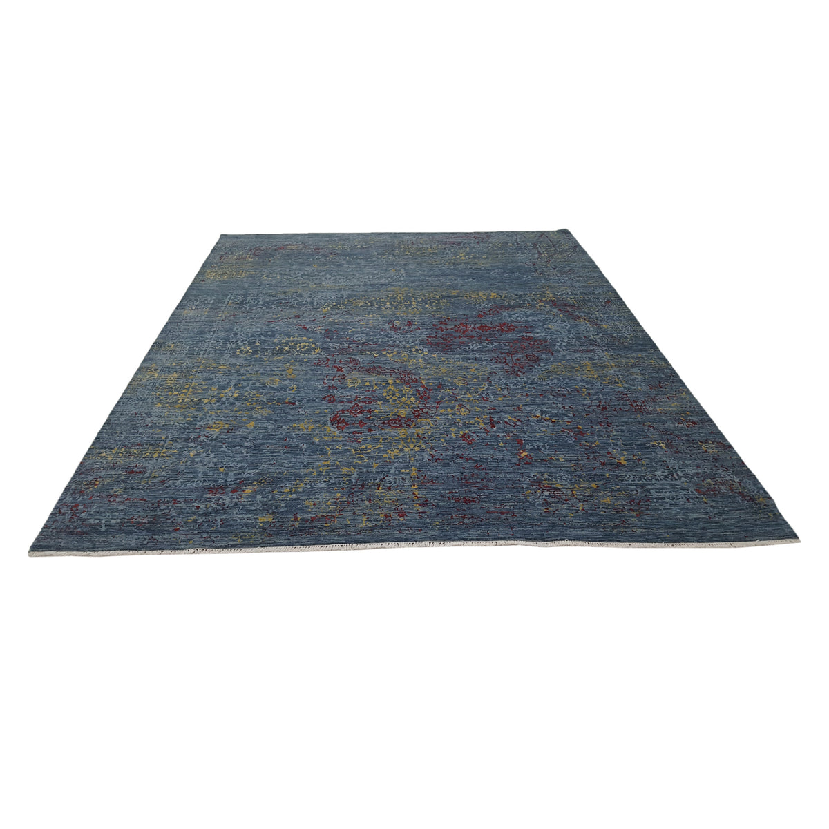 Pacific Erase 40281 Multi Dk.Blue Modern Hand Knotted Rug
