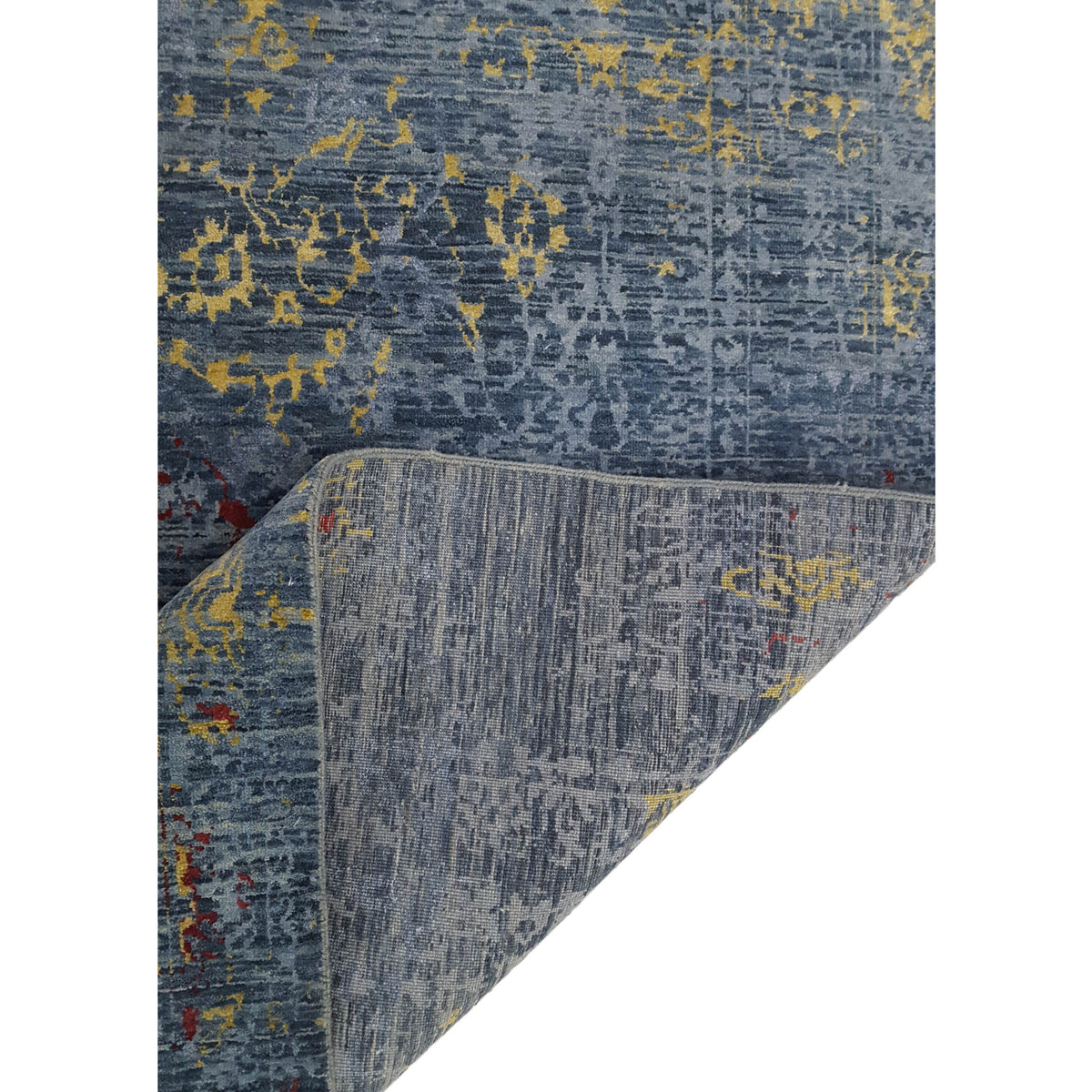 Pacific Erase 40281 Multi Dk.Blue Modern Hand Knotted Rug