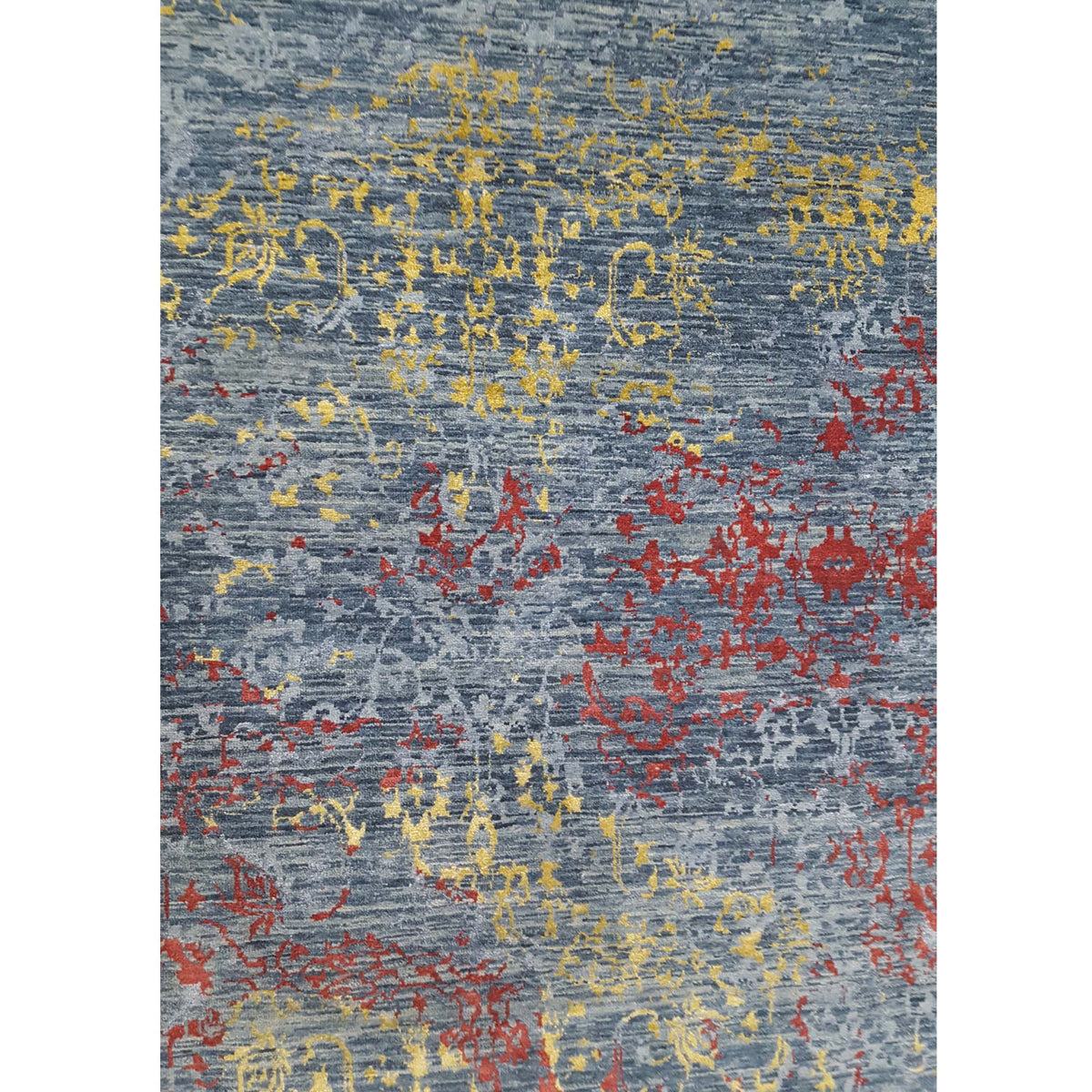 Pacific Erase 40281 Multi Dk.Blue Modern Hand Knotted Rug