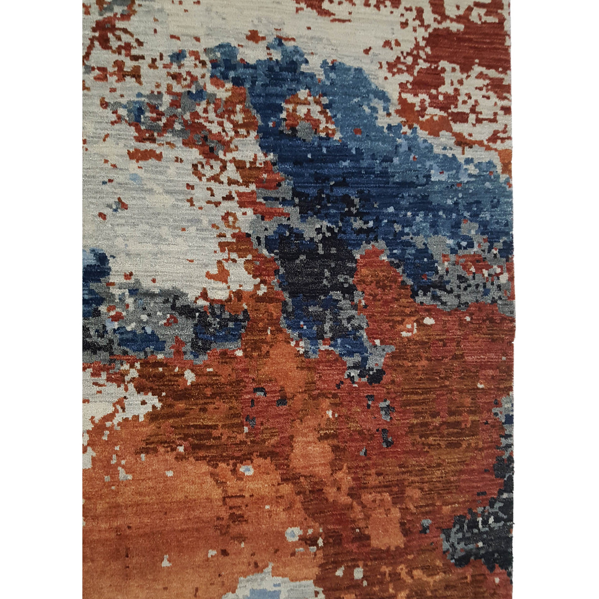 Pacific Galaxy 40289 Red Beige Modern Hand Knotted Rug