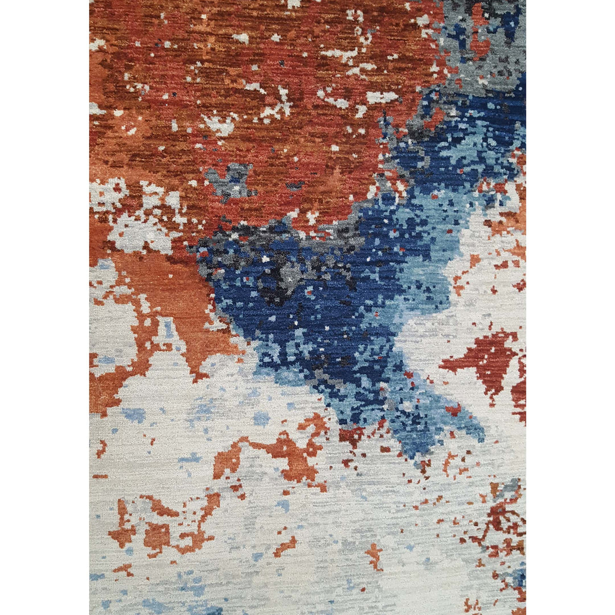 Pacific Galaxy 40289 Red Beige Modern Hand Knotted Rug