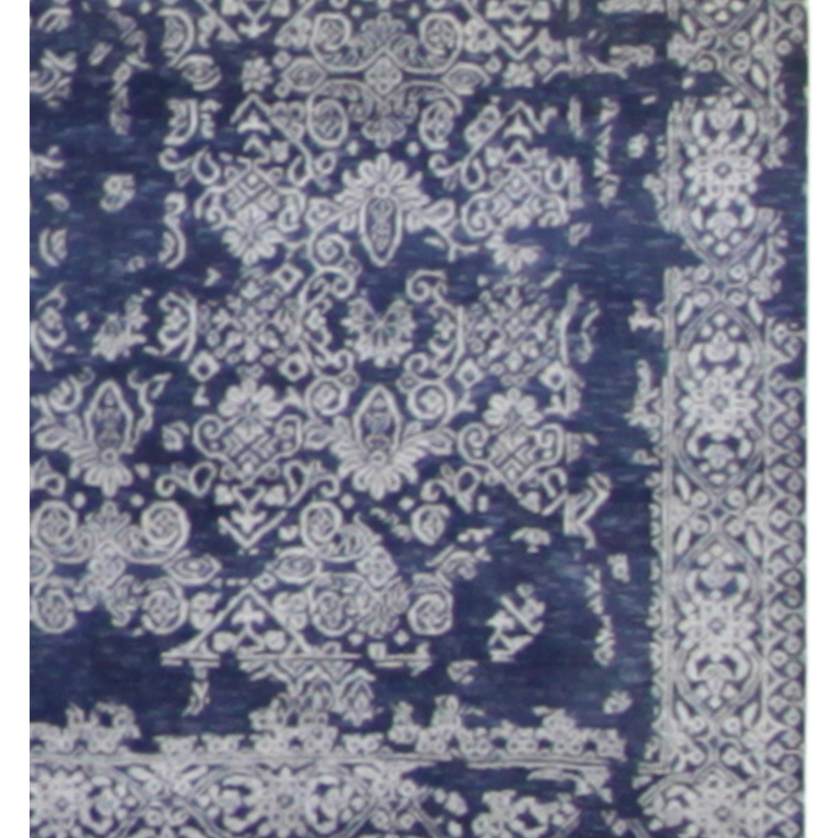 Pacific Erase 40303 Jade Blue Silver Modern Hand Knotted Rug