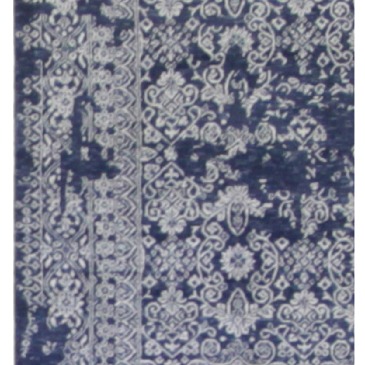 Pacific Erase 40303 Jade Blue Silver Modern Hand Knotted Rug