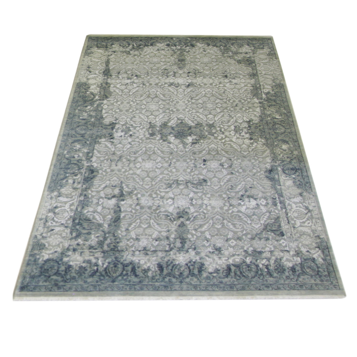 Pacific Erase 40315 Grey Beige Modern Hand Knotted Rug