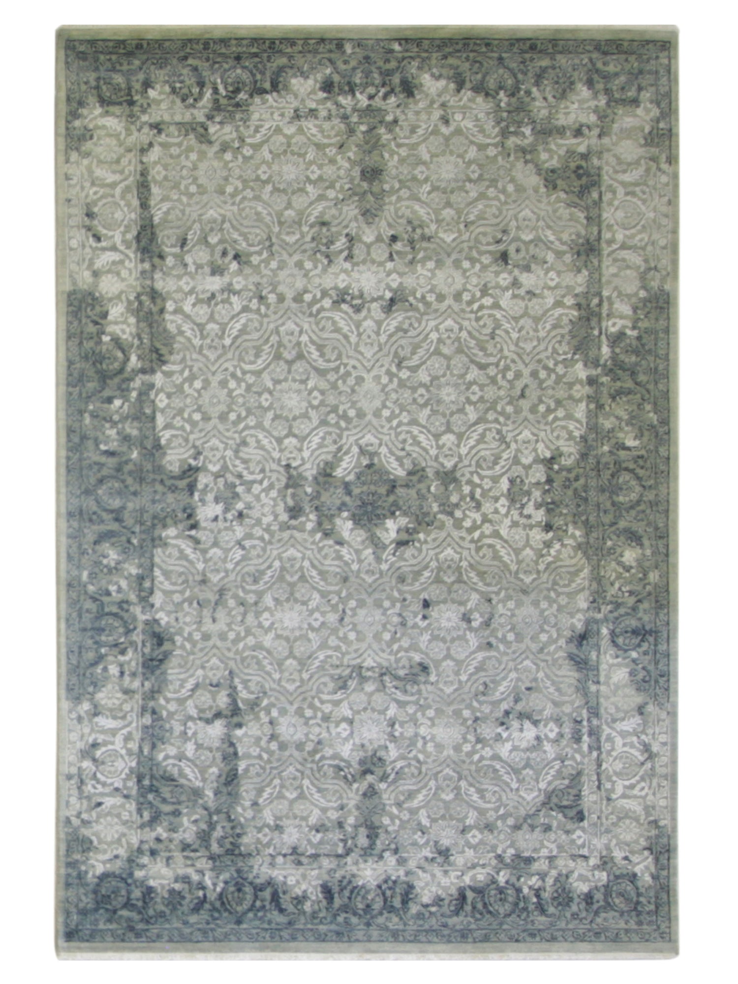 Pacific Erase 40315 Grey Beige Modern Hand Knotted Rug – Pacific Rugs