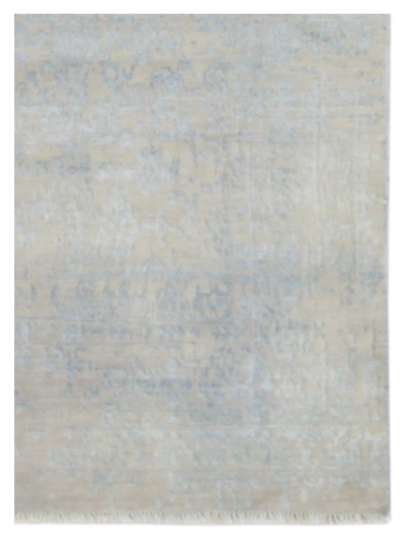 Pacific Erase 40318 Beige Blue Modern Hand Knotted Rug