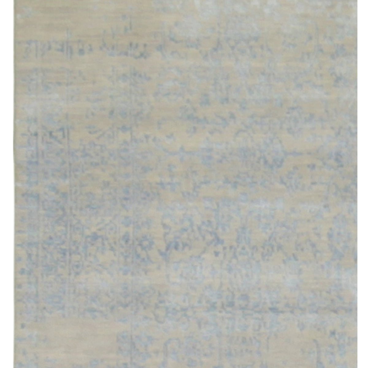 Pacific Erase 40318 Beige Blue Modern Hand Knotted Rug