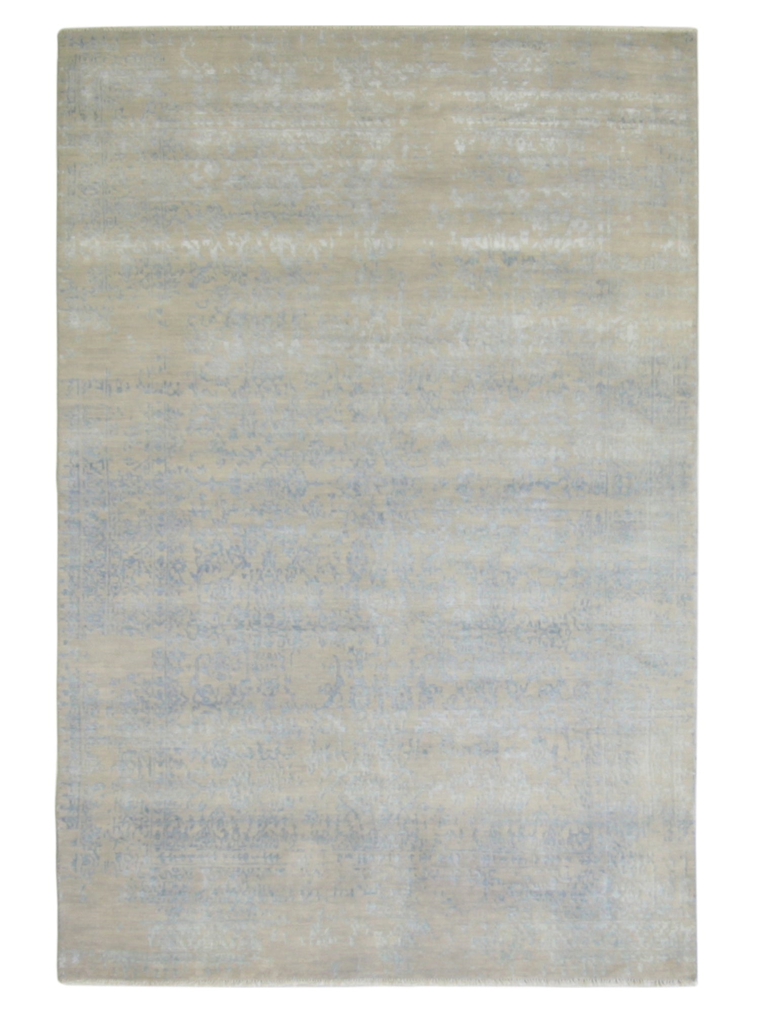 Pacific Erase 40318 Beige Blue Modern Hand Knotted Rug – Pacific Rugs