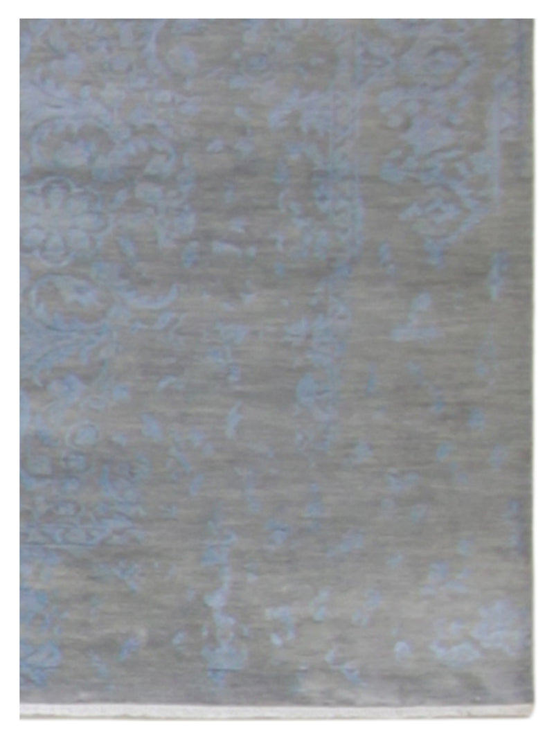 Pacific Erase 40321 Grey Blue Modern Hand Knotted Rug
