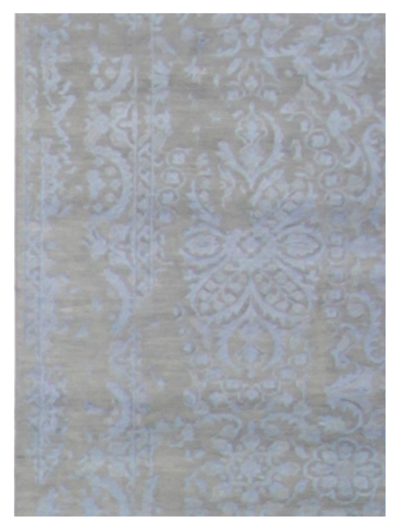 Pacific Erase 40321 Grey Blue Modern Hand Knotted Rug