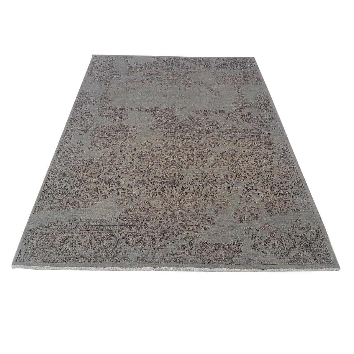 Pacific Erase 40325 Grey Chocolate Modern Hand Knotted Rug