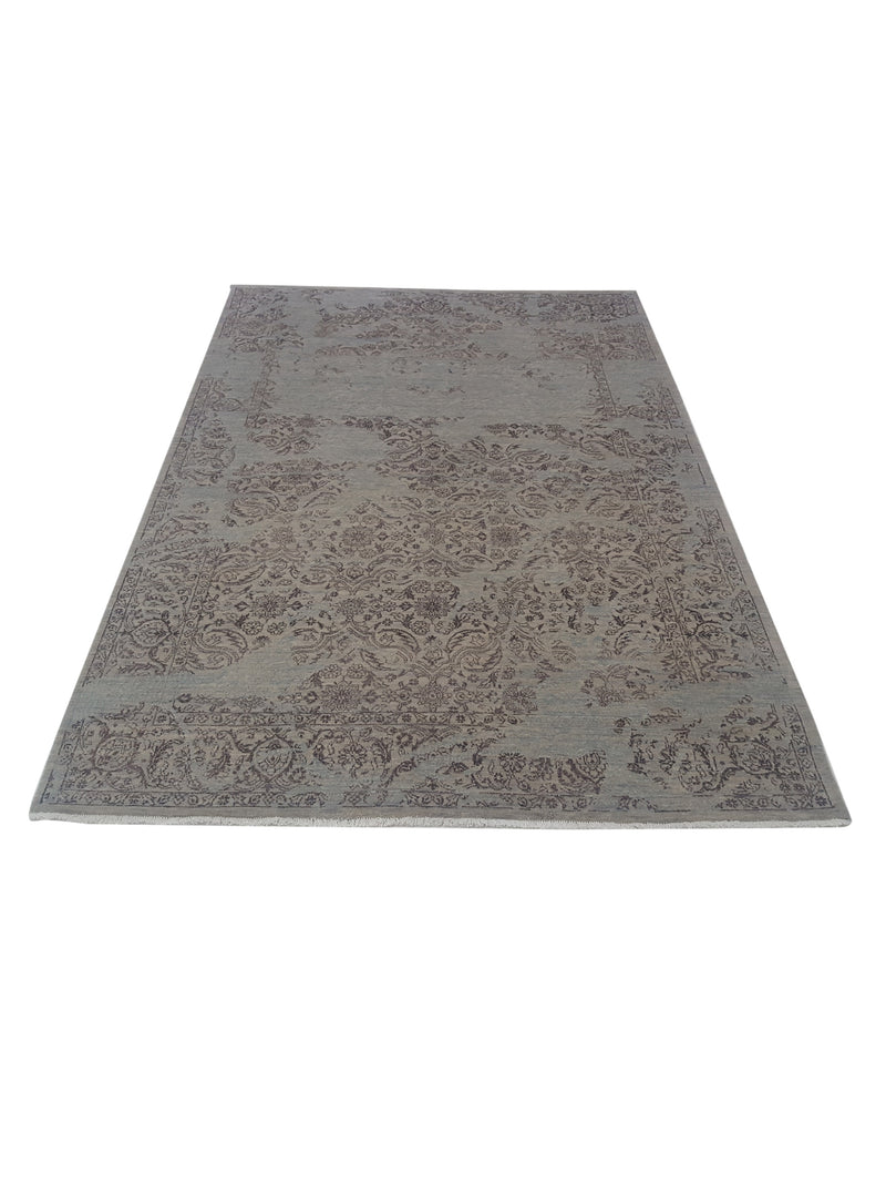 Pacific Erase 40325 Grey Chocolate Modern Hand Knotted Rug
