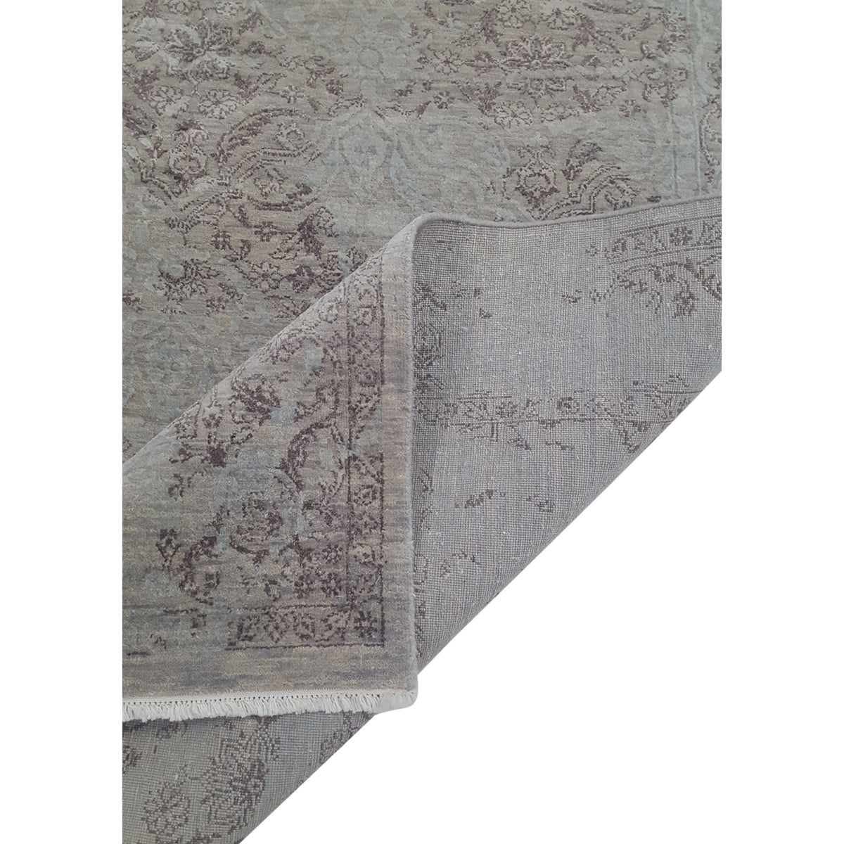 Pacific Erase 40325 Grey Chocolate Modern Hand Knotted Rug