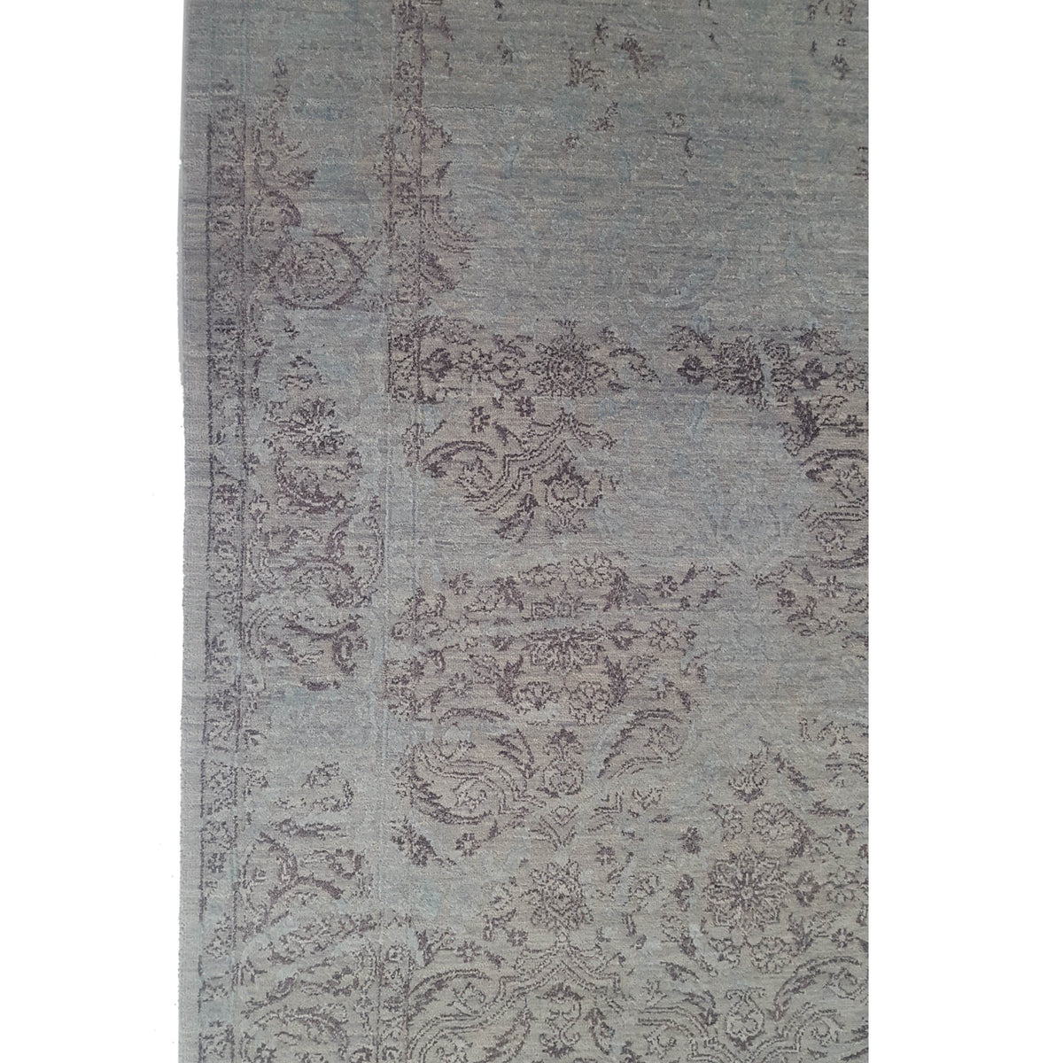 Pacific Erase 40325 Grey Chocolate Modern Hand Knotted Rug