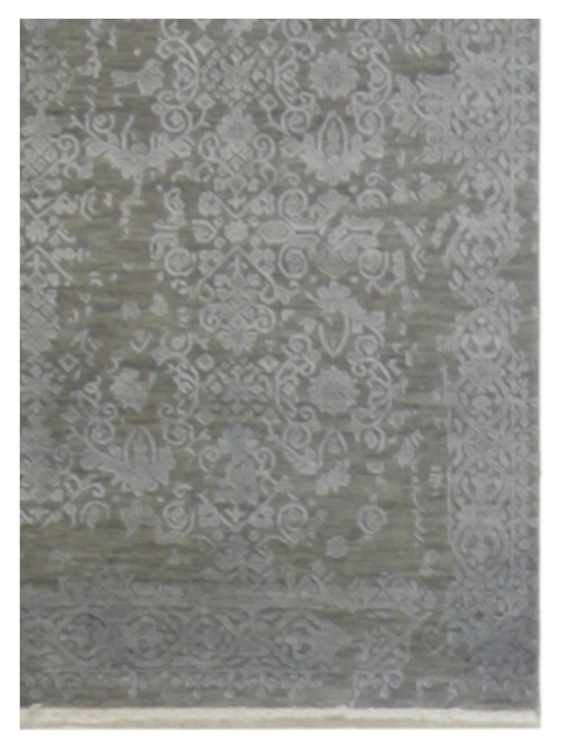 Pacific Erase 40333 Grey Silver Modern Hand Knotted Rug