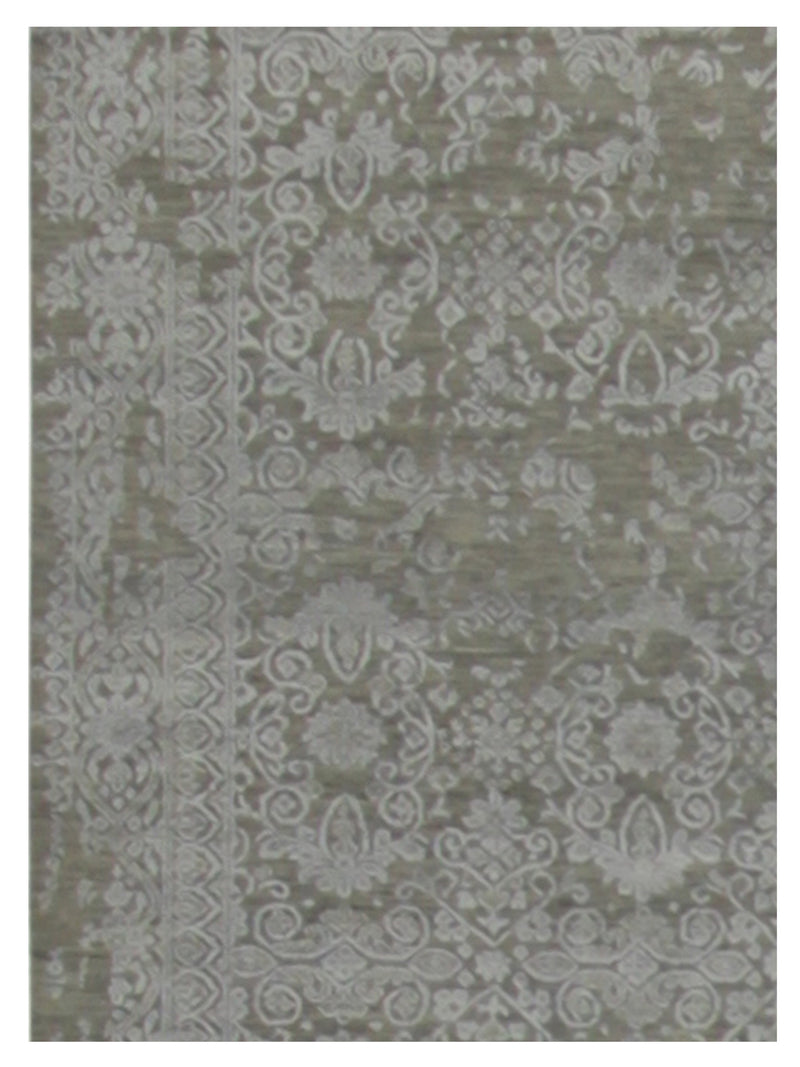 Pacific Erase 40333 Grey Silver Modern Hand Knotted Rug