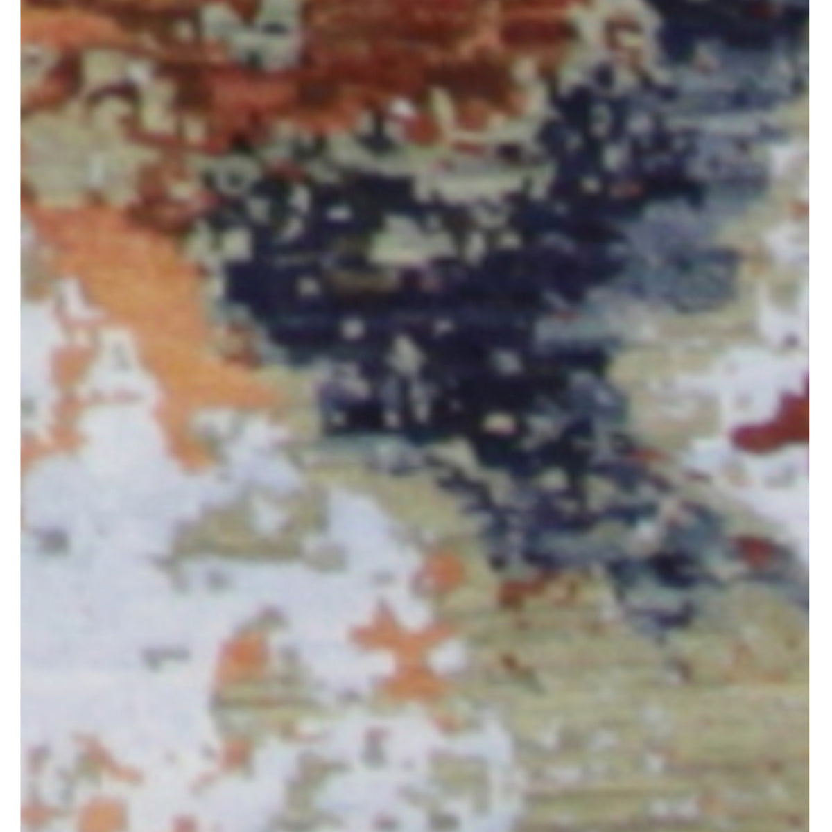 Pacific Galaxy 40343 Rust Blue Modern Hand Knotted Rug