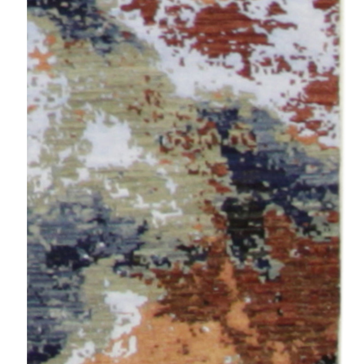 Pacific Galaxy 40343 Rust Blue Modern Hand Knotted Rug