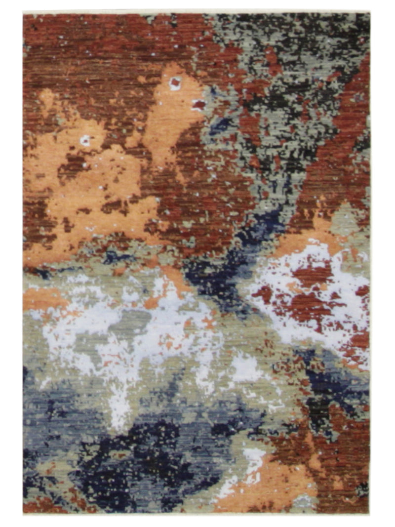 Pacific Galaxy  Rust Blue Modern