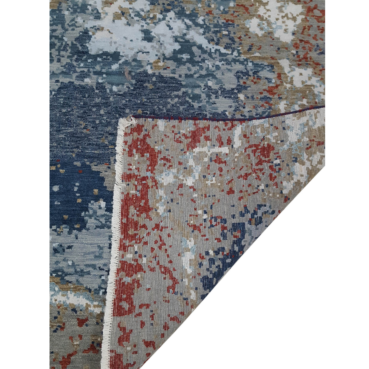 Pacific Galaxy 40345 Grey Blue Modern Hand Knotted Rug