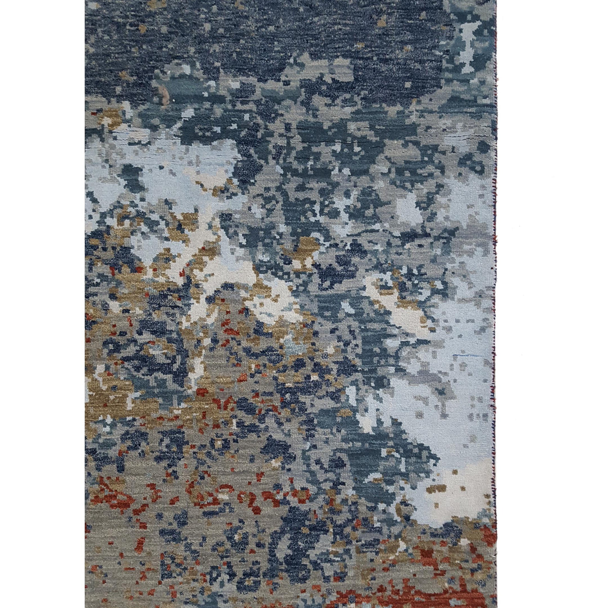 Pacific Galaxy 40345 Grey Blue Modern Hand Knotted Rug