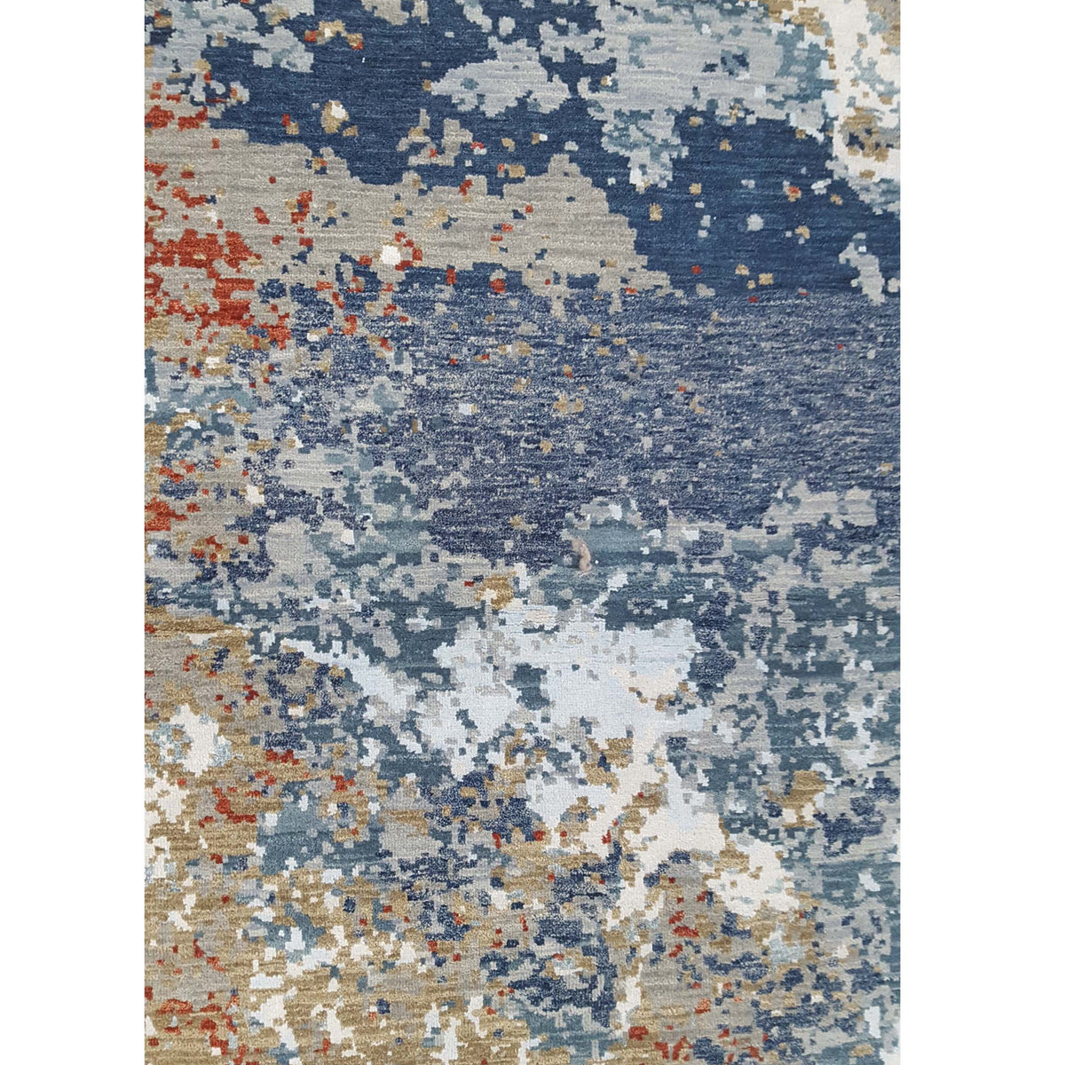 Pacific Galaxy 40345 Grey Blue Modern Hand Knotted Rug