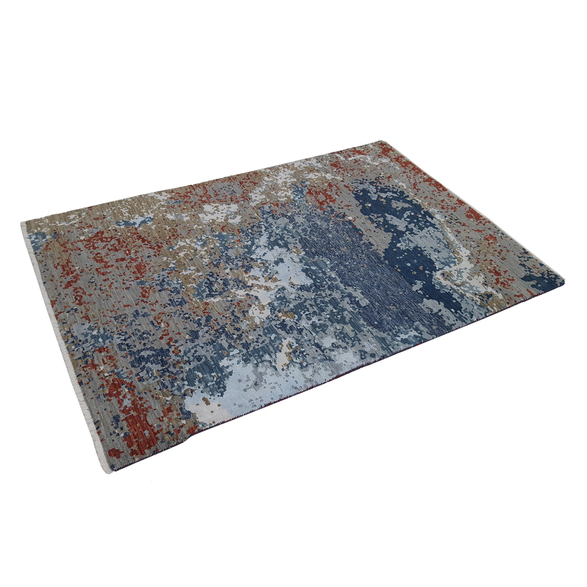 Pacific Galaxy 40345 Grey Blue Modern Hand Knotted Rug