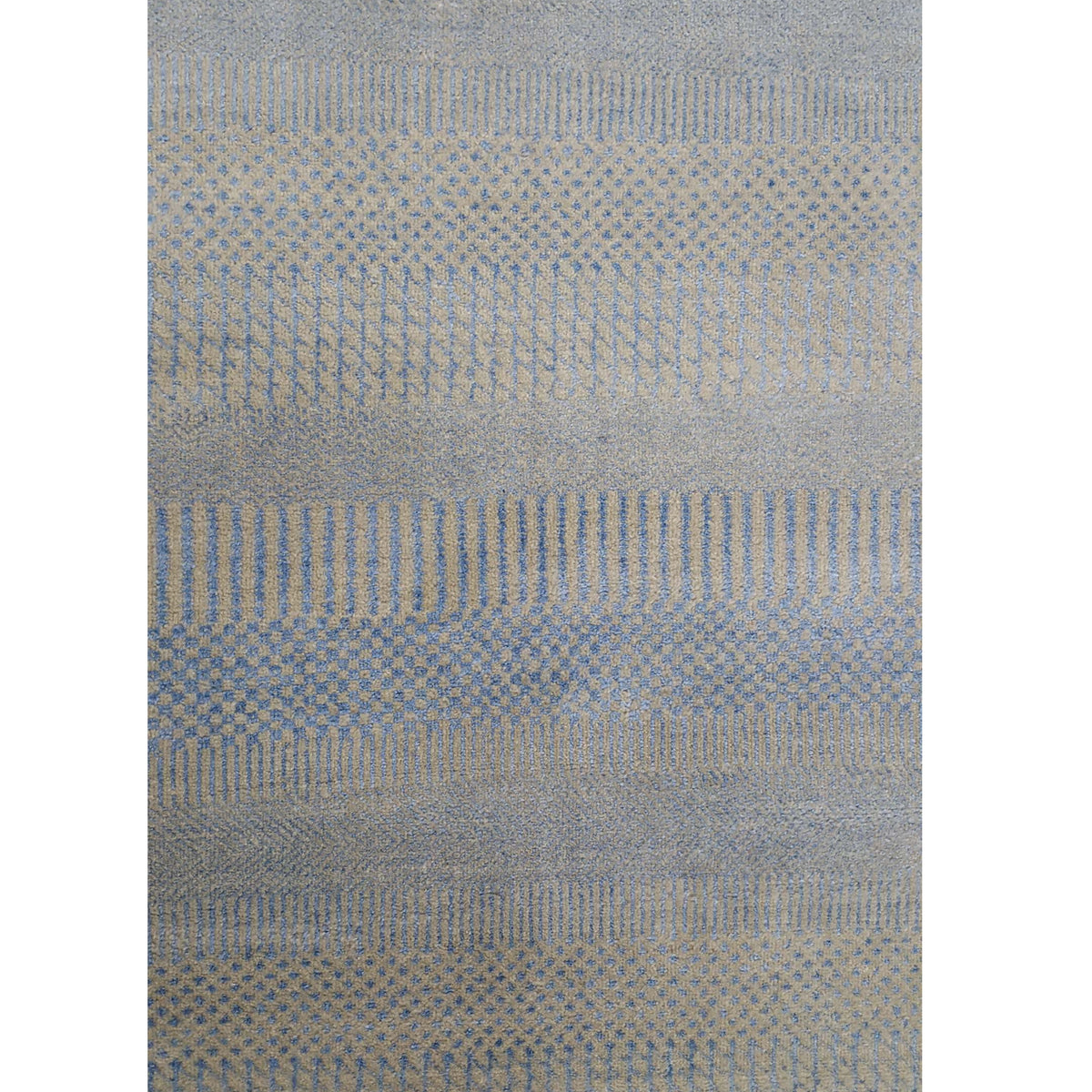 Pacific Touch 40370 Beige Blue Modern Hand Knotted Rug