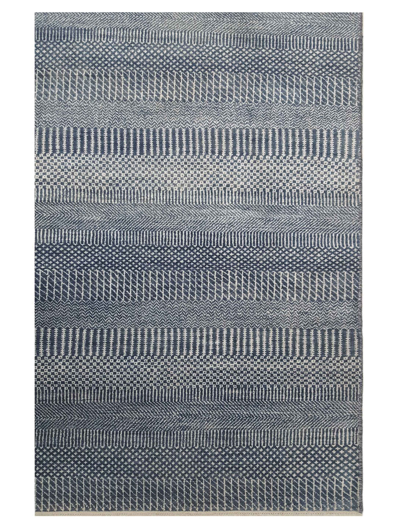 Pacific Touch 40371 Jade Blue Beige Modern Hand Knotted Rug