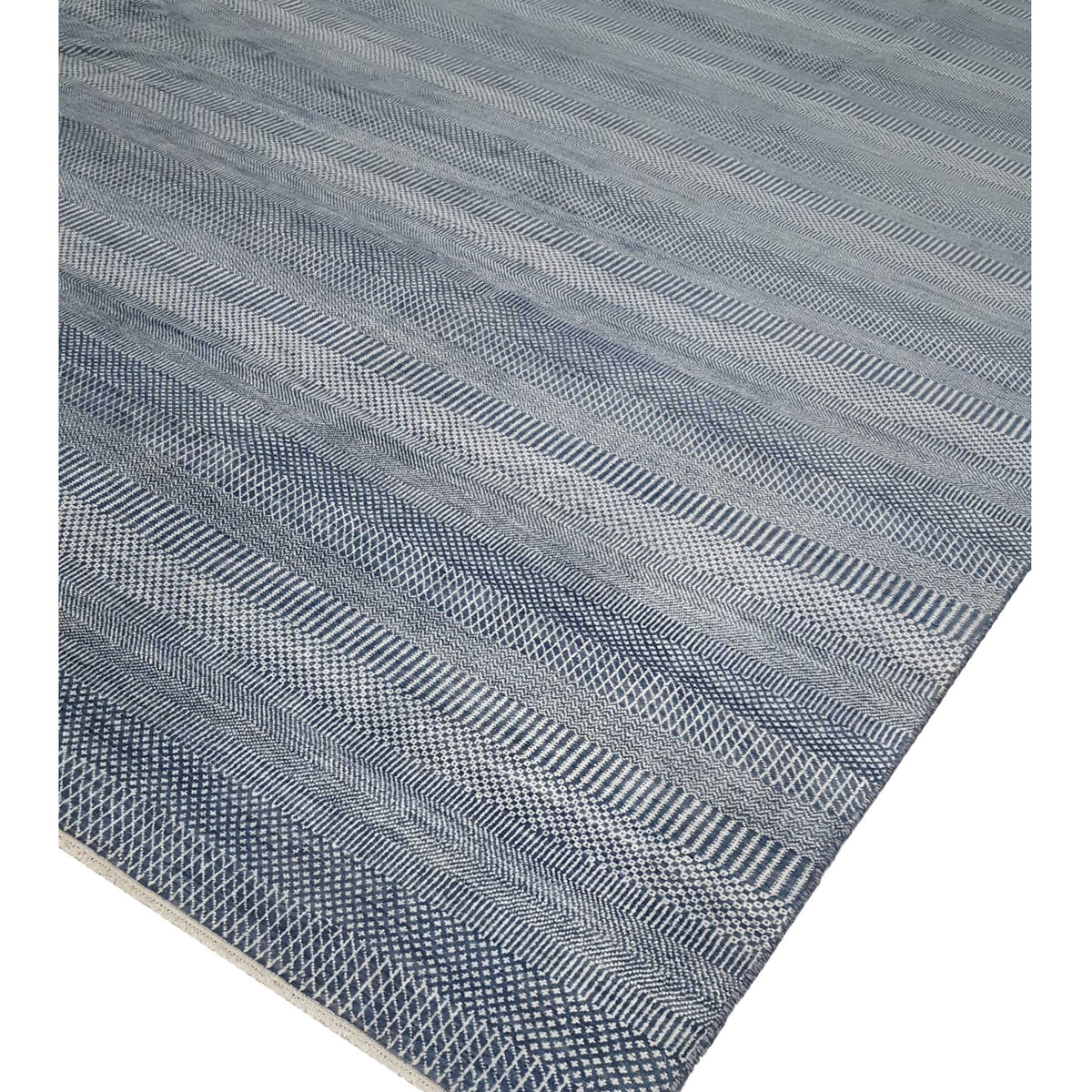 Pacific Touch 40371 Jade Blue Beige Modern Hand Knotted Rug