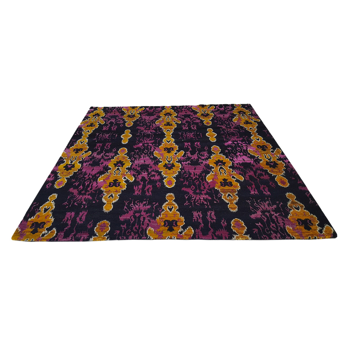 Pacific Banana Silk 40374 Black Multi Modern Hand Knotted Rug