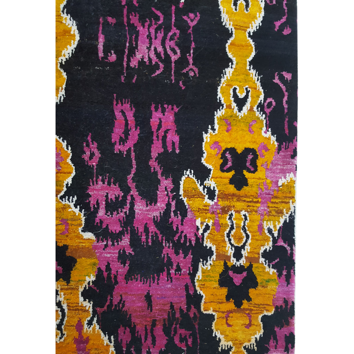 Pacific Banana Silk 40374 Black Multi Modern Hand Knotted Rug