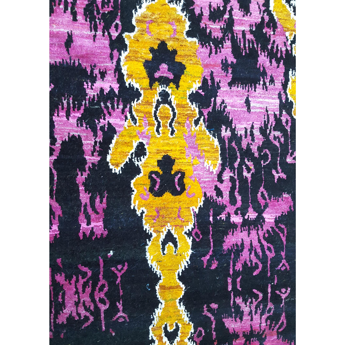 Pacific Banana Silk 40374 Black Multi Modern Hand Knotted Rug