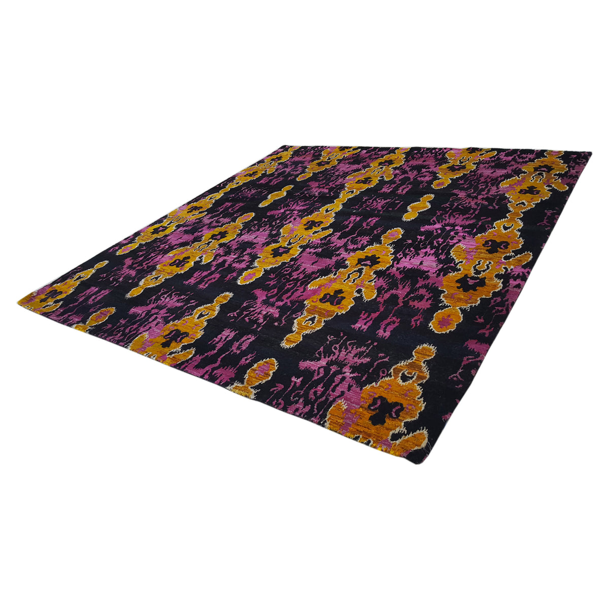 Pacific Banana Silk 40374 Black Multi Modern Hand Knotted Rug