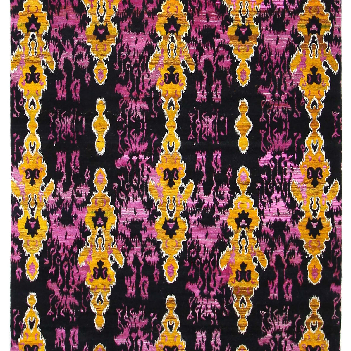 Pacific Banana Silk  Black Multi Modern