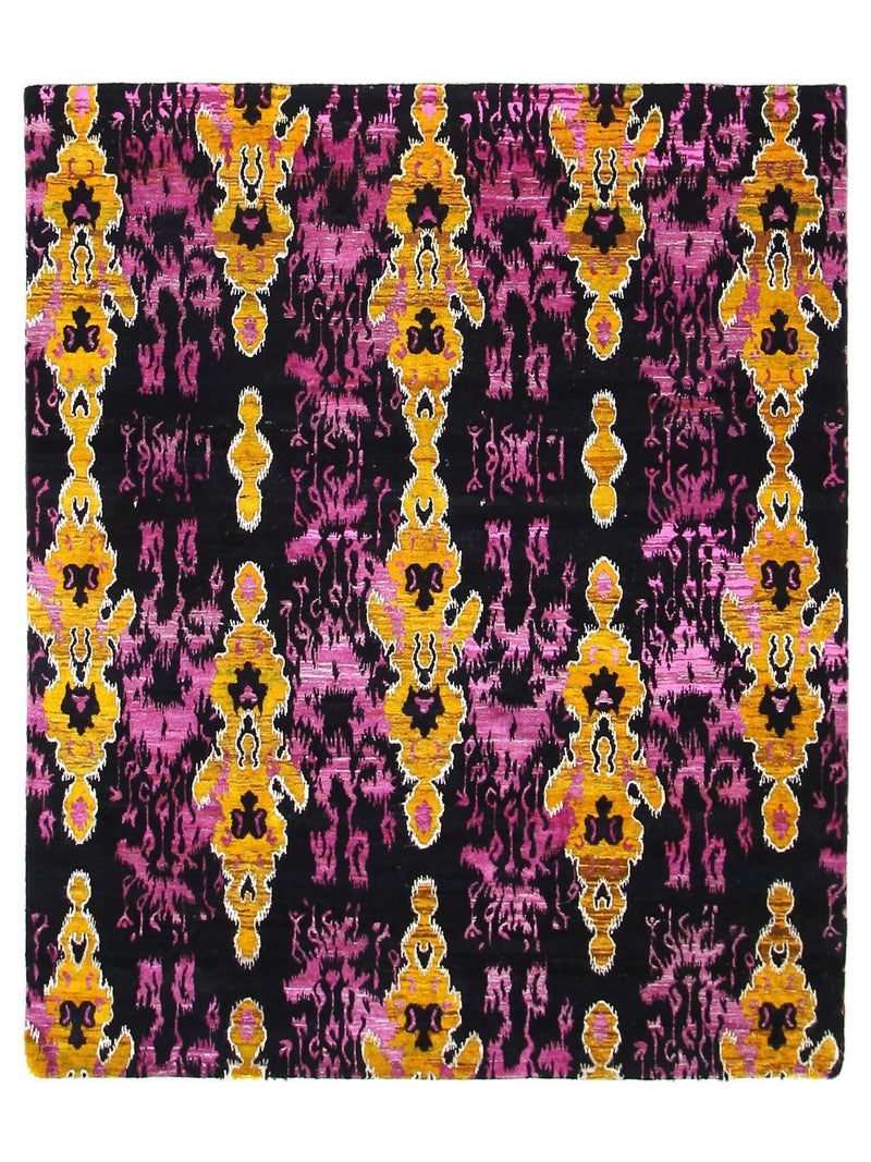 Pacific Banana Silk  Black Multi Modern