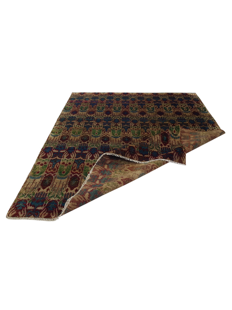 Pacific Sari Silk 40378 Multi Multi Transitional Hand Knotted Rug