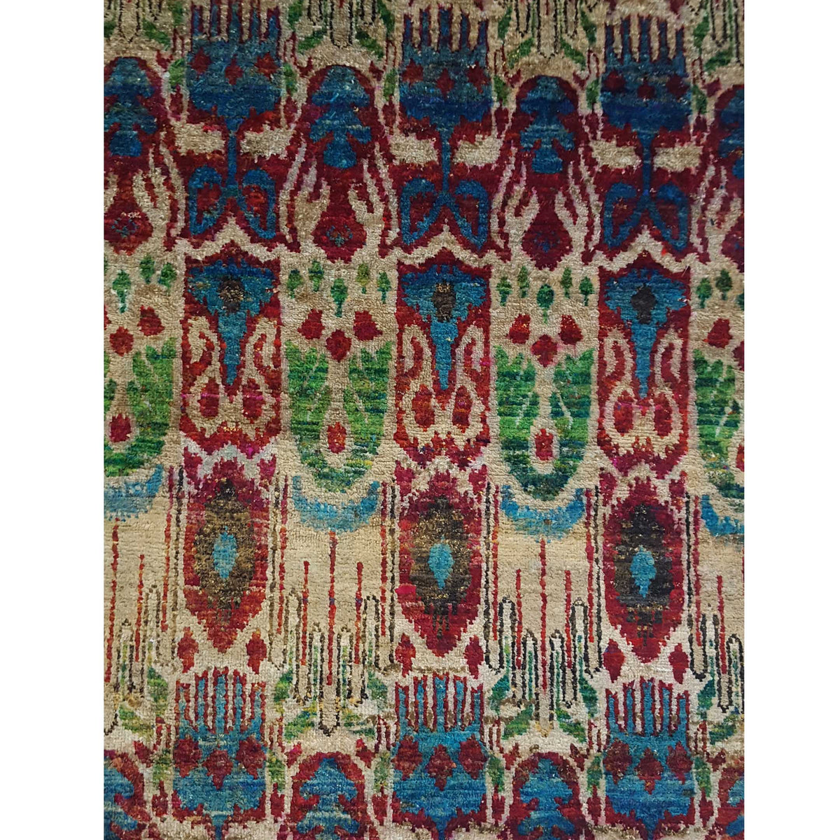 Pacific Sari Silk 40378 Multi Multi Transitional Hand Knotted Rug