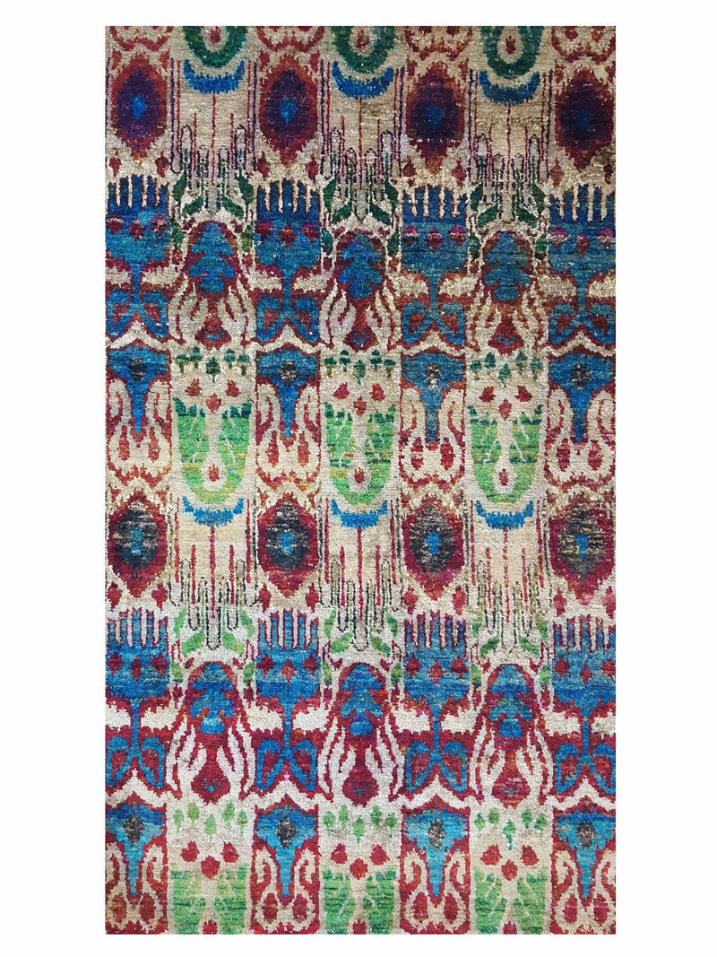Pacific Sari Silk 40378 Multi Multi Transitional Hand Knotted Rug