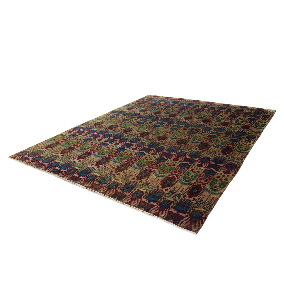Pacific Sari Silk 40378 Multi Multi Transitional Hand Knotted Rug