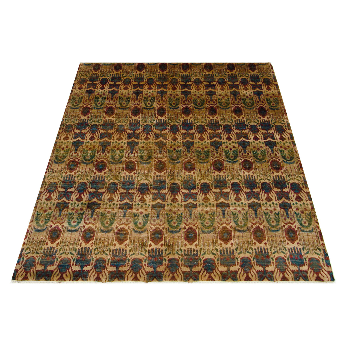 Pacific Sari Silk 40380 Multi Multi Transitional Hand Knotted Rug