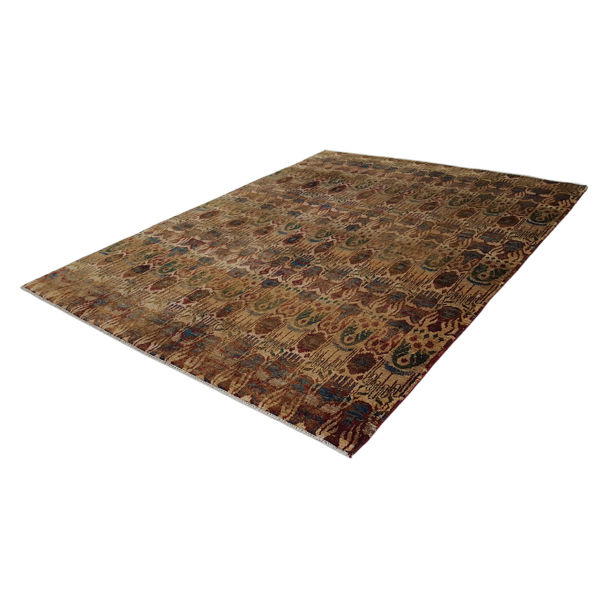 Pacific Sari Silk 40381 Multi Multi Transitional Hand Knotted Rug