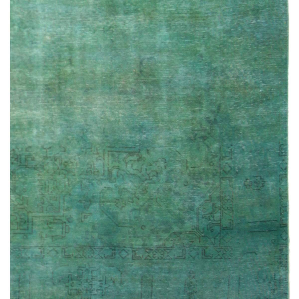 Pacific Overdyed 40413 Aqua Aqua Transitional Hand Knotted Rug